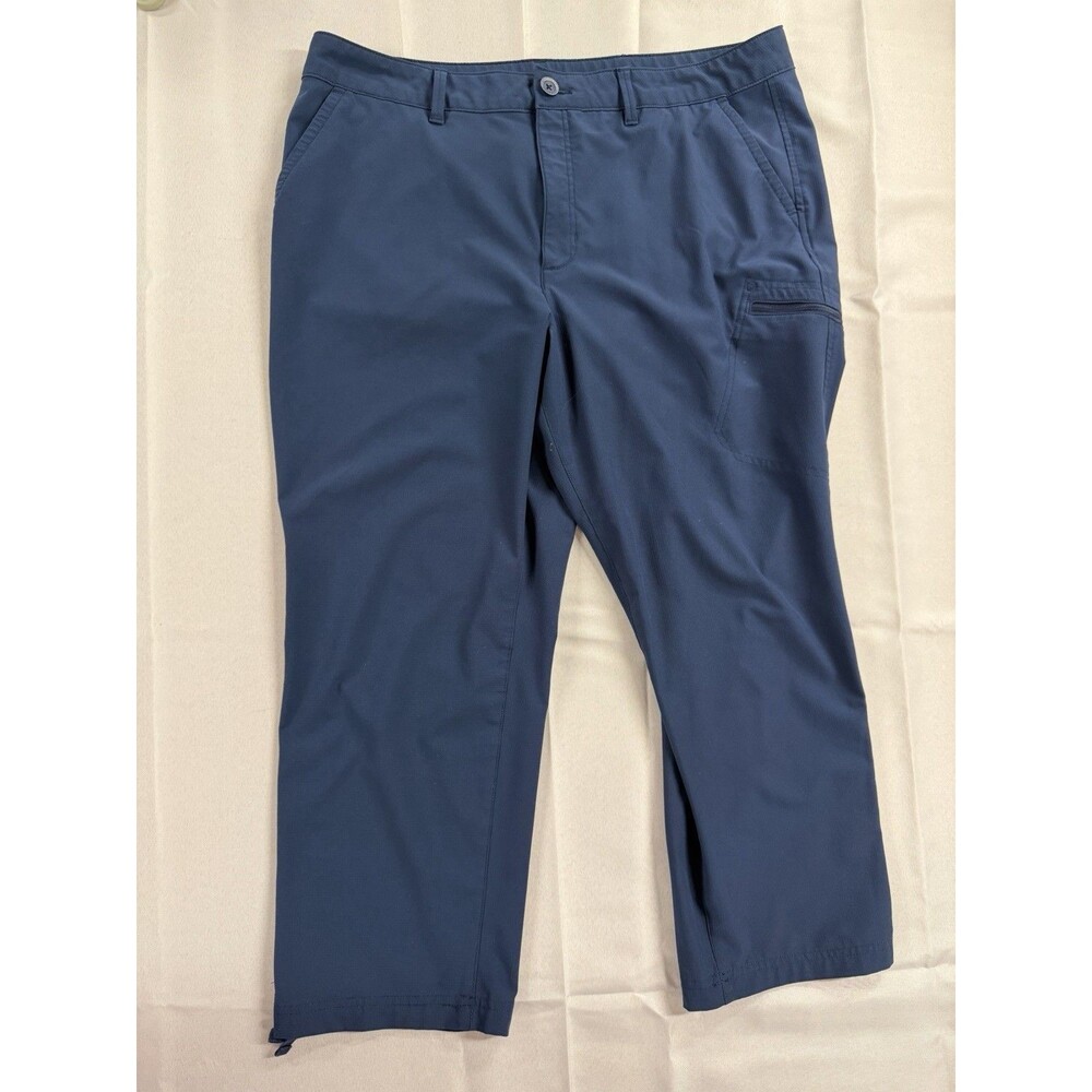 Eddie Bauer Ripstop Crop Pant Adult Womens Size 14 Blue Stretch hiking gorpcore